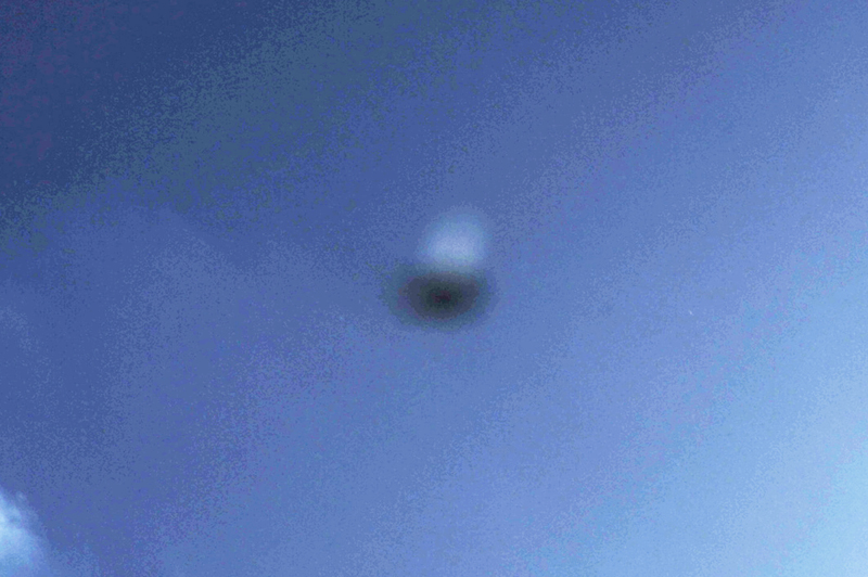 Enhanced sample of UFO anomaly is a blur, however imaged @ 1/8000th of a second.